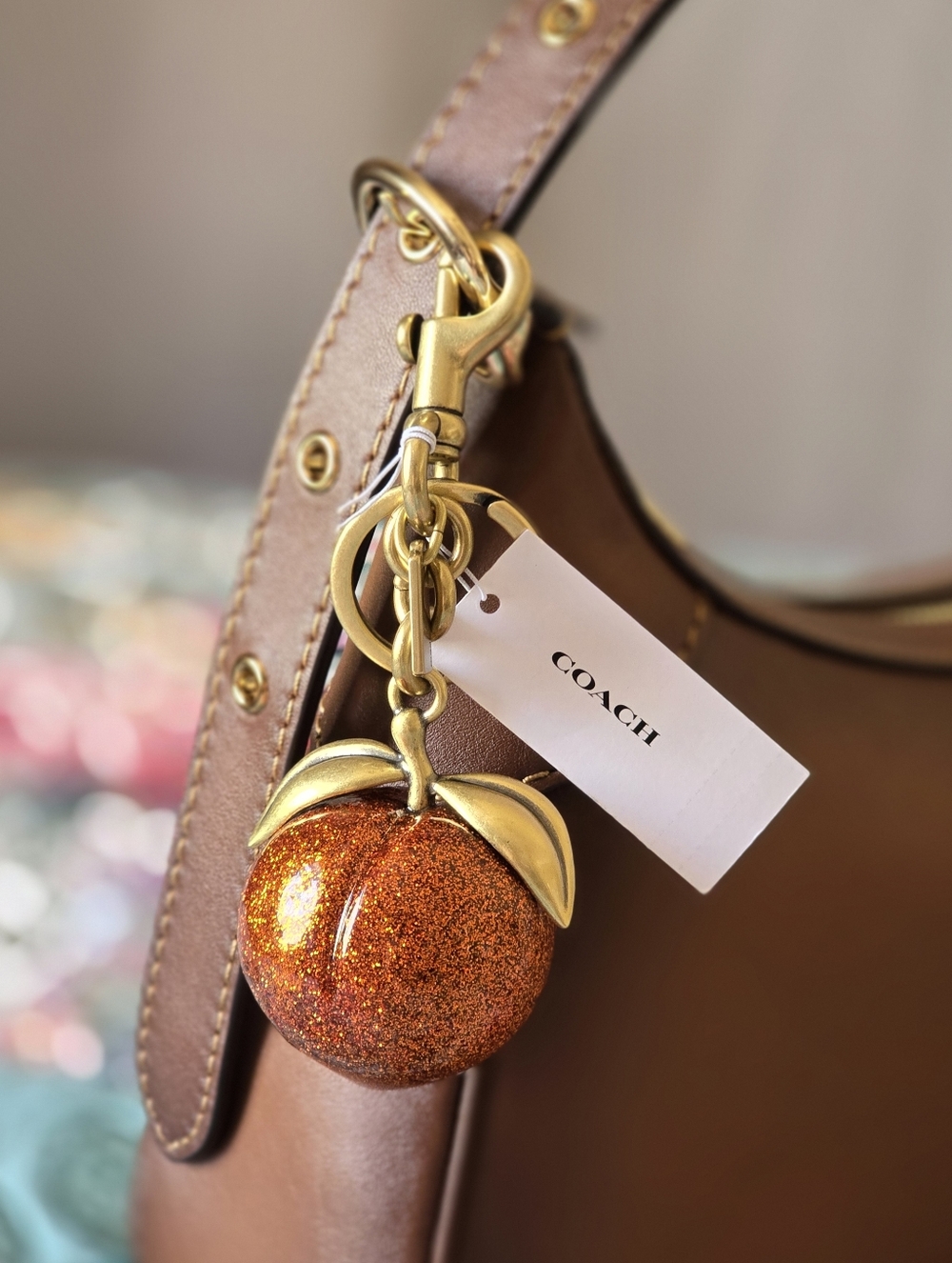 *NWT* COACH "The Summer I Turned Pretty" Peach Bag Charm - Picture 2 of 9